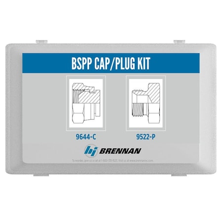 Brennan Industries BSP EXT PLUG AND FBSPPS CAP KIT W PLASTIC BX KT1007-BSP